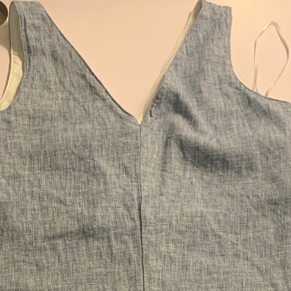 MNG Chambray V-Neck Shift Dress - Small - Picture 1 of 3